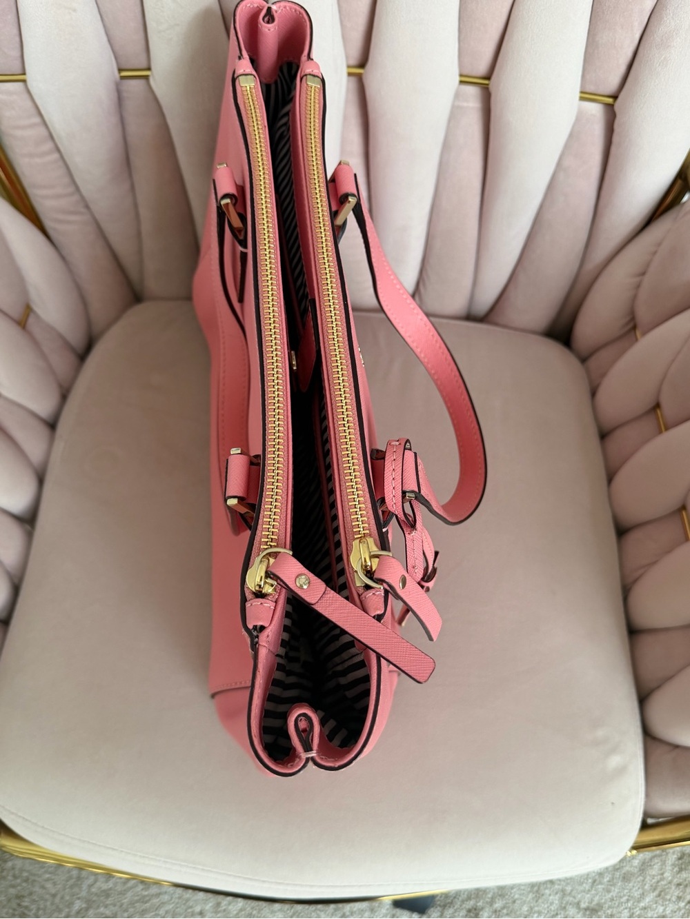 🩷 Kate Spade ♠️ Pink Leather Cameron Street Teagan Satchel - Picture 10 of 16